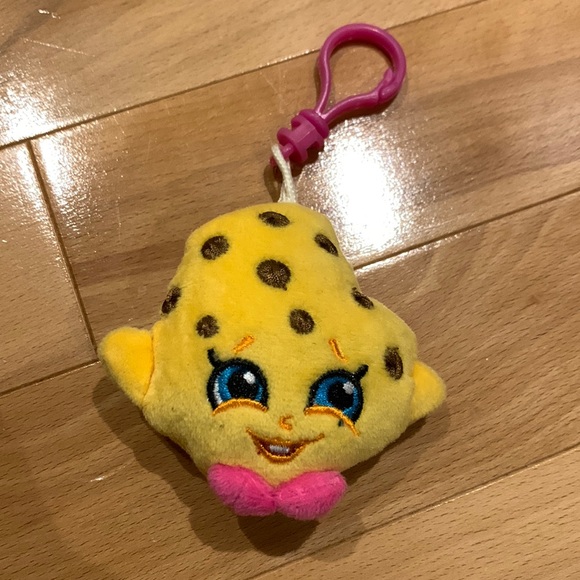 EUC Plush Shopkins Kooky Cookie keychain holder / backpack clip hanger - Picture 5 of 8